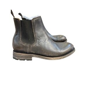 Frye Men's Bowery Chelsea‎ Boot Black Stone Washed Size 10.5 Distressed